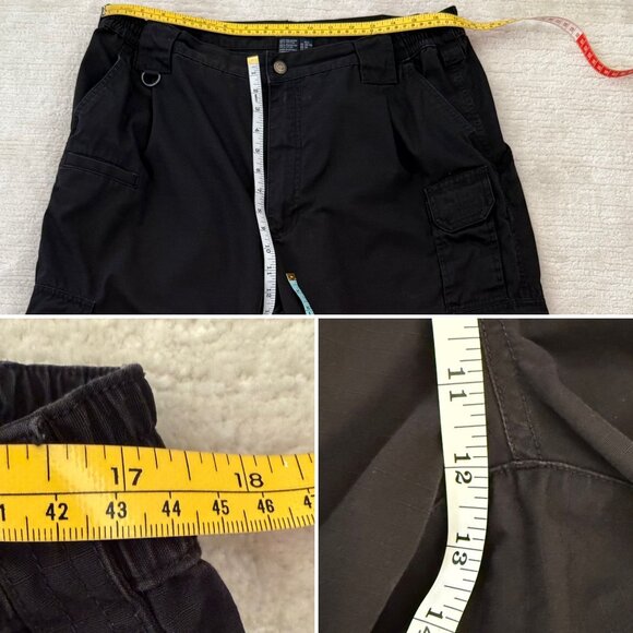 5.11 Tactical Series Mens Black Cargo Pants Size 38 Elastic Waist Utility - Picture 9 of 10